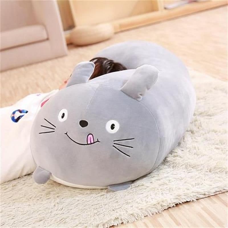 image-Down Cotton Plush Pillow Penguin Cat Shiba Inu Cartoon Toy 90cm