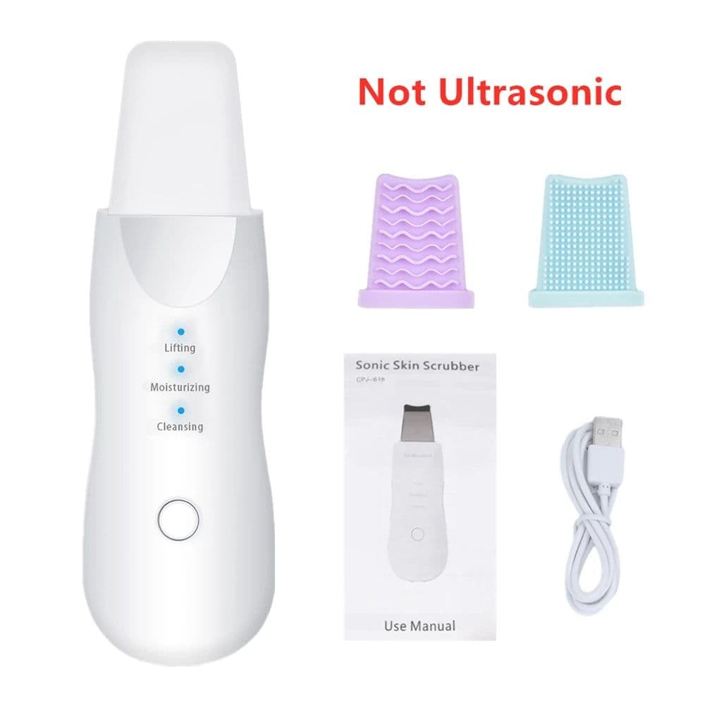 image-Vibrating Facial Skin Scrubber Blackhead Remover Peeling Tool