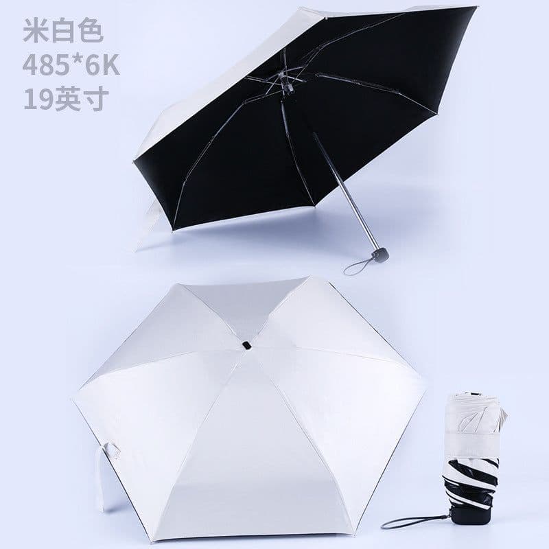 image-Five-Fold Mini Pocket Umbrella UV Protection Compact Folding