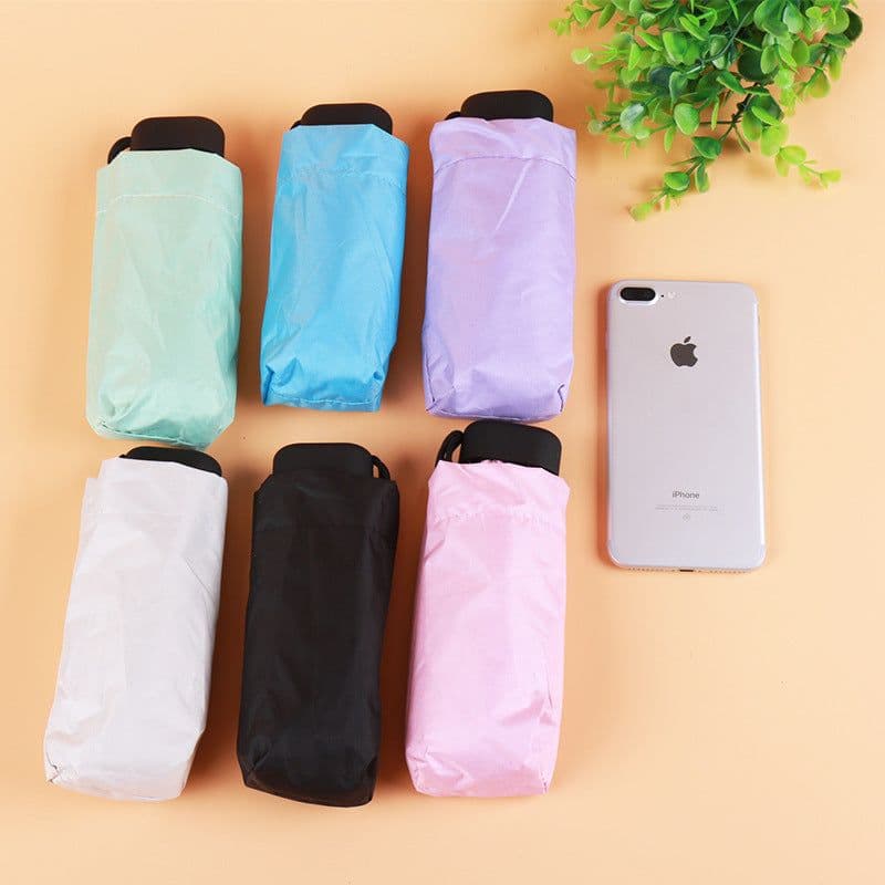 image-Five-Fold Mini Pocket Umbrella UV Protection Compact Folding