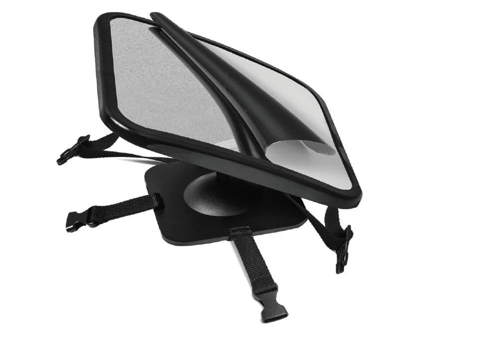 image-Baby Car Rearview Mirror - Acrylic Child Safety Mirror Black