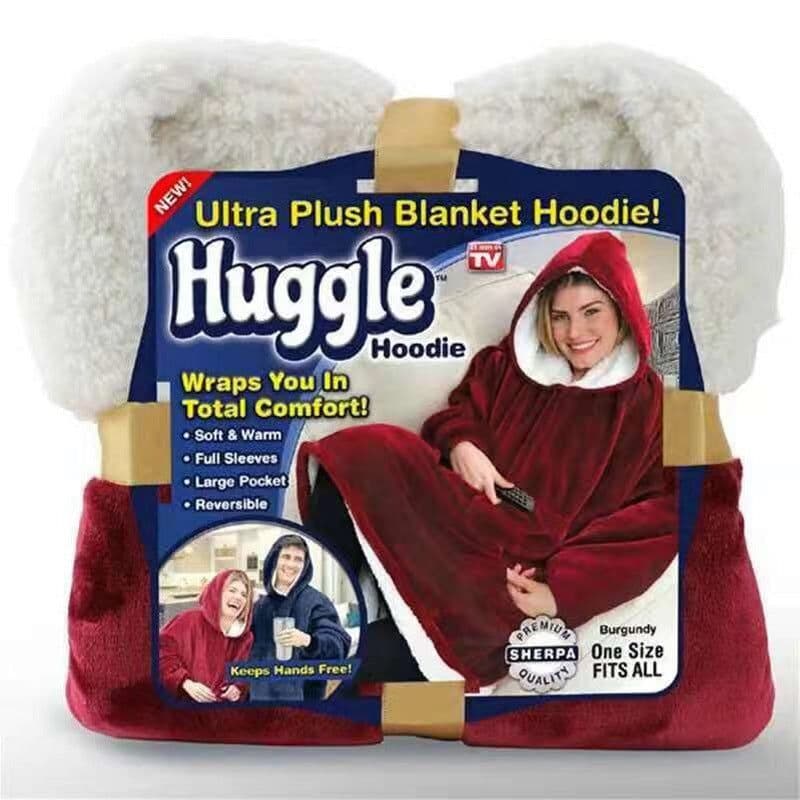 image-Oversized Hooded Fleece Blanket Sweatshirt