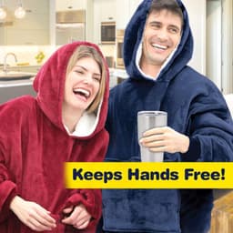 image-Oversized Hooded Fleece Blanket Sweatshirt