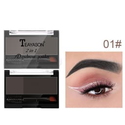 image-Eyebrow Powder Stamp with Brush - Two-Color Eyebrow Makeup Tool