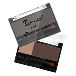 image-Eyebrow Powder Stamp with Brush - Two-Color Eyebrow Makeup Tool