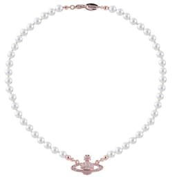 image-Saturn Pearl Necklace with LOGO Lobster Clasp