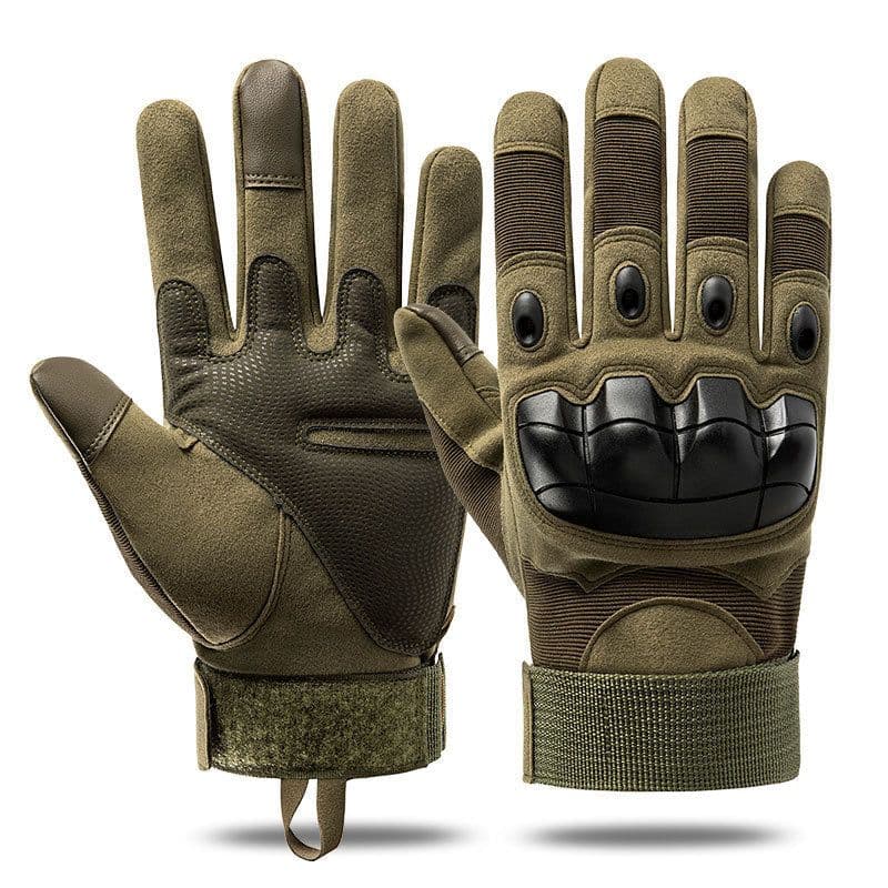 image-Z908 Tactical Gloves Unisex Non-Slip Army Green Split Finger