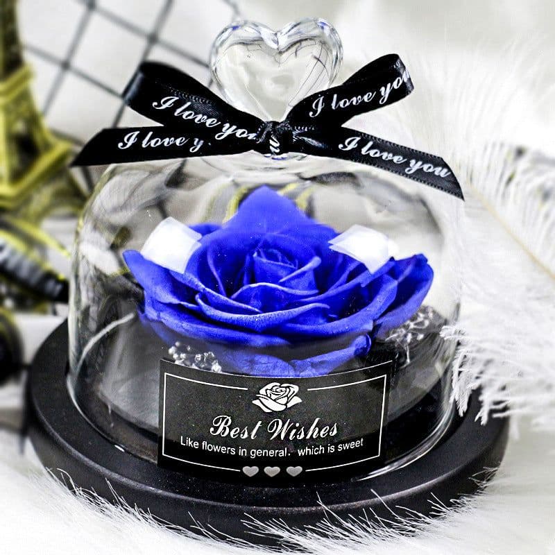 image-Preserved Rose Glass Cover with LED Lamp - Eternal Flower Gift