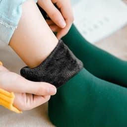 image-Thick Fleece Floor Socks - Warm Winter Sleep Socks for Adults