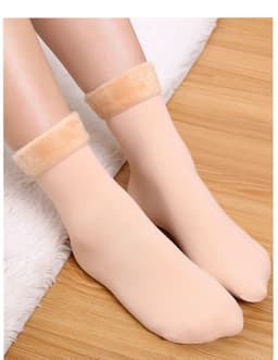 image-Thick Fleece Floor Socks - Warm Winter Sleep Socks for Adults