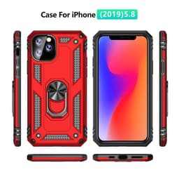 image-iPhone 12 Ring Holder Case with Kickstand TPU PC Anti-Drop Cover