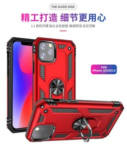 image-iPhone 12 Ring Holder Case with Kickstand TPU PC Anti-Drop Cover