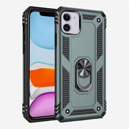 image-iPhone 12 Ring Holder Case with Kickstand TPU PC Anti-Drop Cover