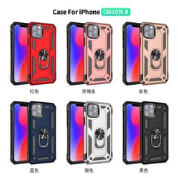 image-iPhone 12 Ring Holder Case with Kickstand TPU PC Anti-Drop Cover