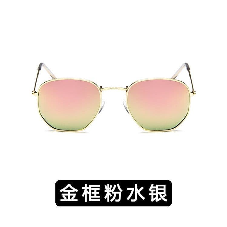 image-Women's Square Frame Metal Sunglasses UV400 Retro Driving Eyewear