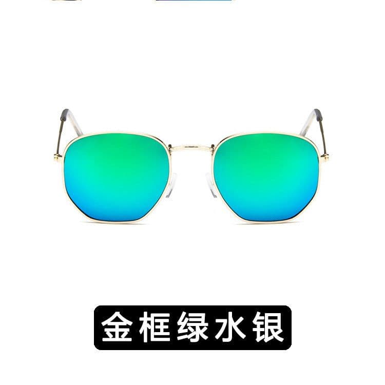 image-Women's Square Frame Metal Sunglasses UV400 Retro Driving Eyewear