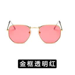 image-Women's Square Frame Metal Sunglasses UV400 Retro Driving Eyewear