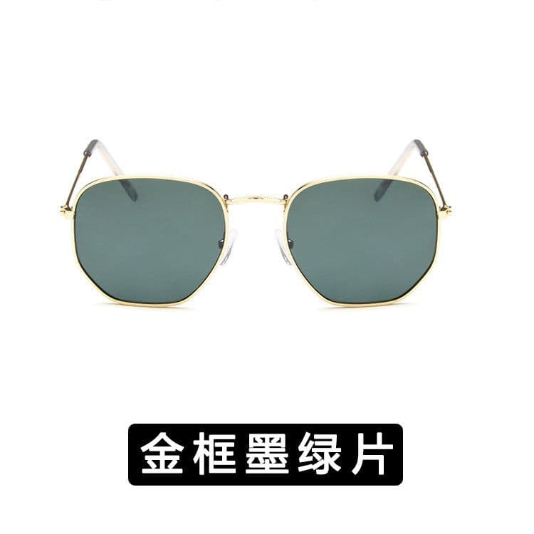 image-Women's Square Frame Metal Sunglasses UV400 Retro Driving Eyewear