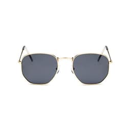 image-Women's Square Frame Metal Sunglasses UV400 Retro Driving Eyewear