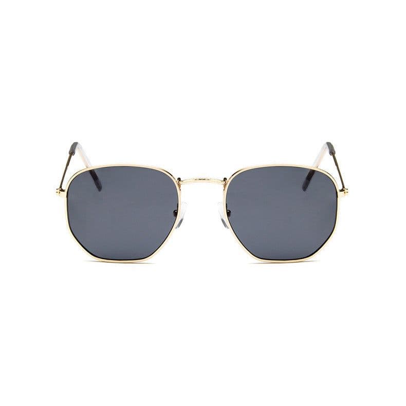 image-Women's Square Frame Metal Sunglasses UV400 Retro Driving Eyewear