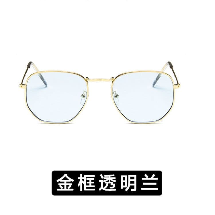 image-Women's Square Frame Metal Sunglasses UV400 Retro Driving Eyewear