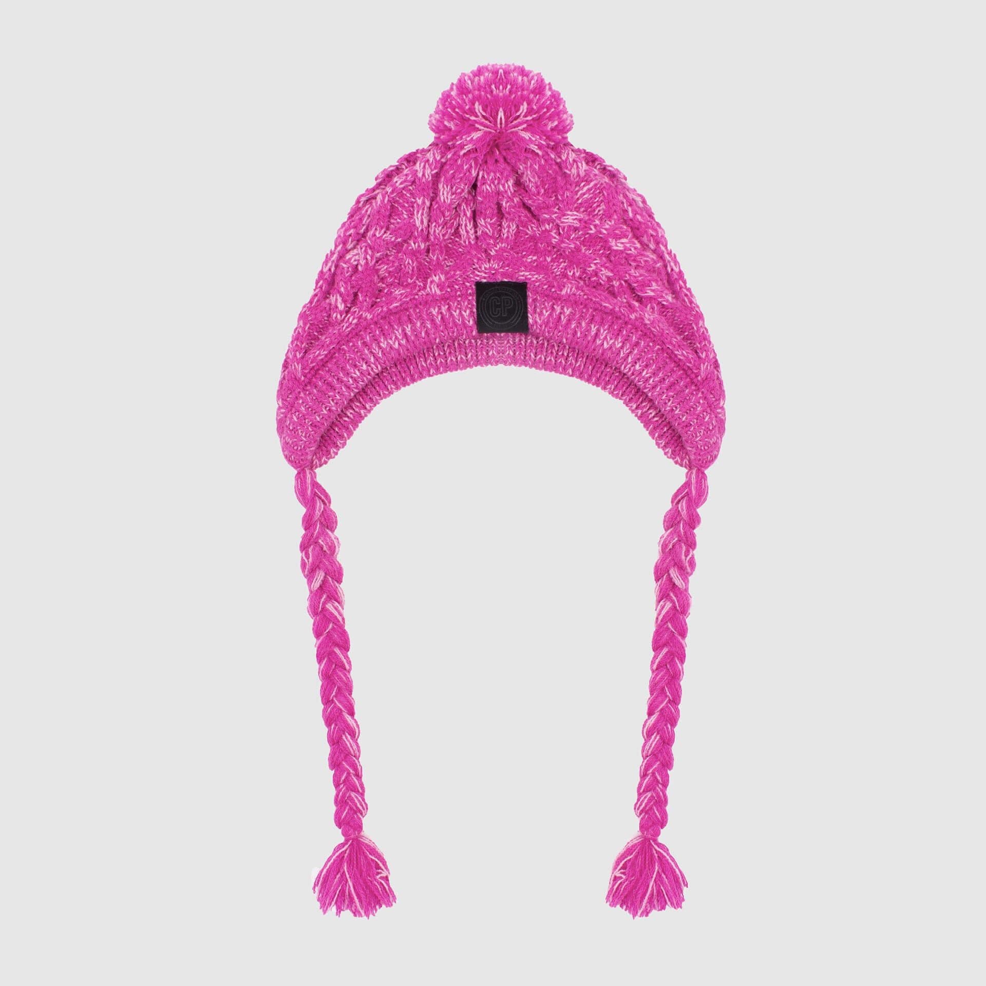 image-Dog Knitted Hat with Pom Pom - Windproof Winter Pet Headwear Gray L