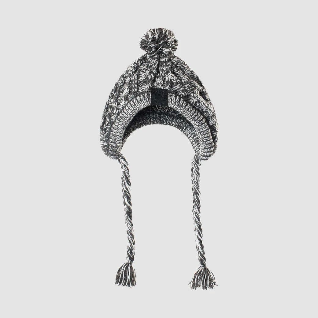 image-Dog Knitted Hat with Pom Pom - Windproof Winter Pet Headwear Gray L
