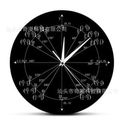 image-Mathematical Symbol Wall Clock Acrylic Round Decorative Clock