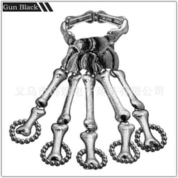 image-SHIJIE Skull Skeleton Ghost Claw Linking Finger Bracelet