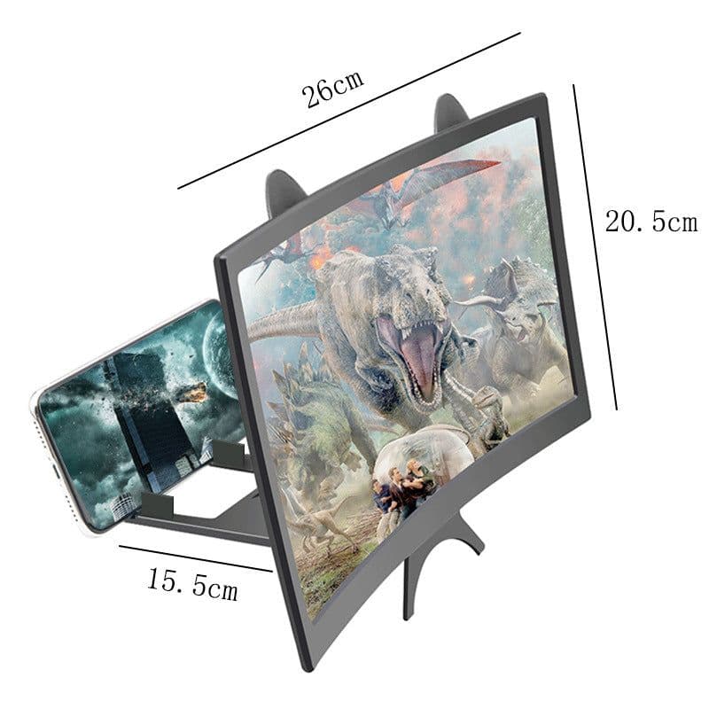 image-12 Inch Curved Screen Mobile Phone Screen Magnifier Universal Desktop