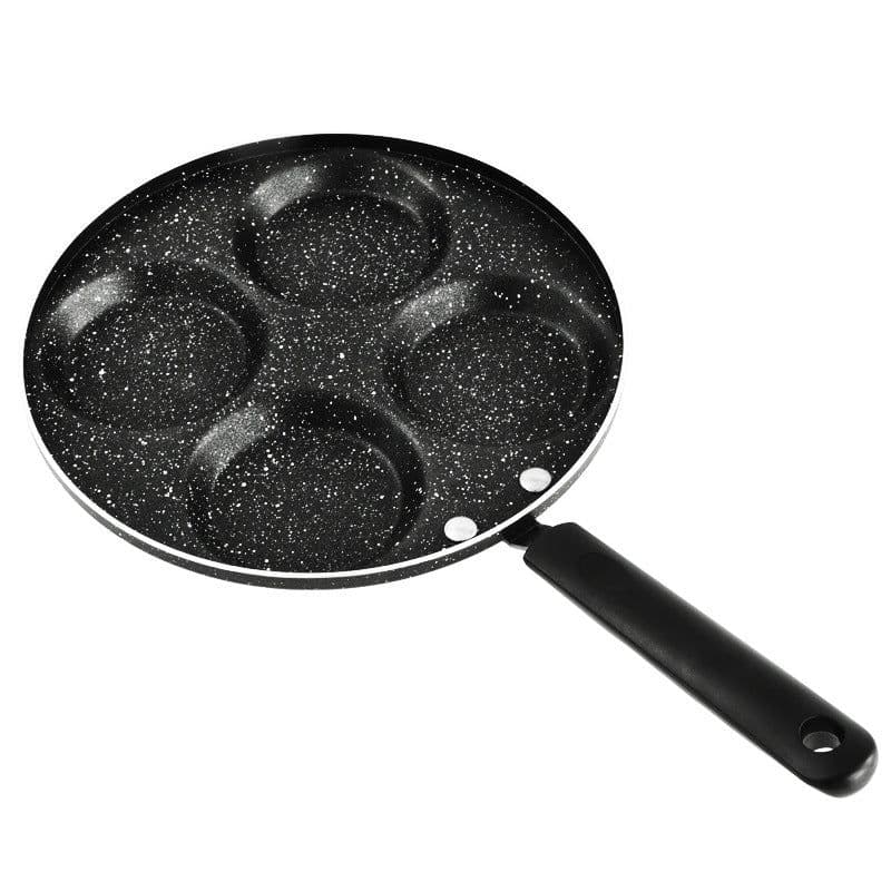 image-Non-Stick Aluminum Egg Frying Pan with 4 Holes