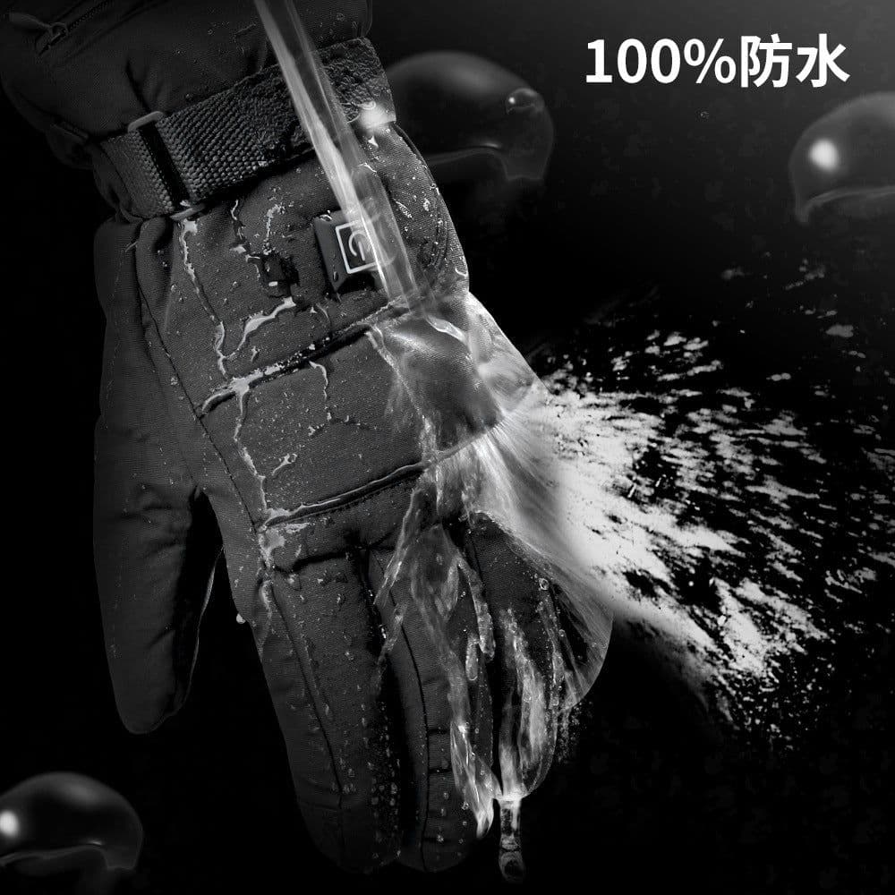 image-Heated Motorcycle Gloves Rechargeable Battery Windproof Winter Riding