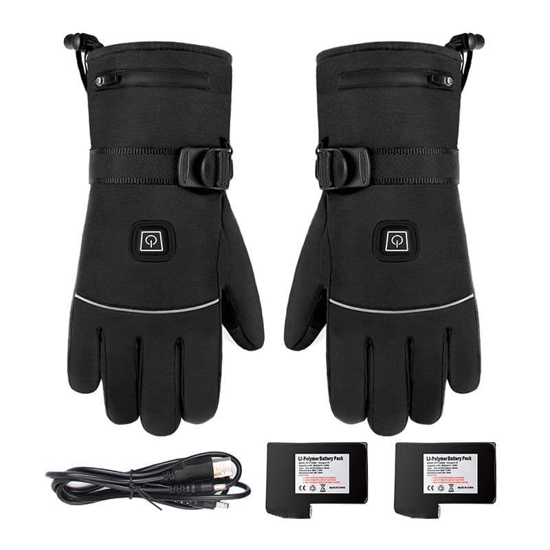 image-Heated Motorcycle Gloves Rechargeable Battery Windproof Winter Riding