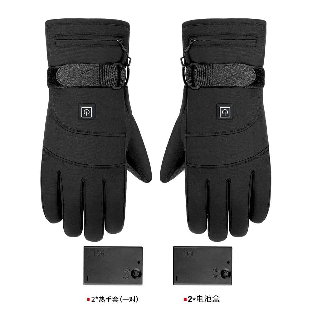image-Heated Motorcycle Gloves Rechargeable Battery Windproof Winter Riding
