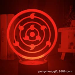 image-Naruto Itachi LED Night Light 3D Acrylic Lamp USB Touch Bedside