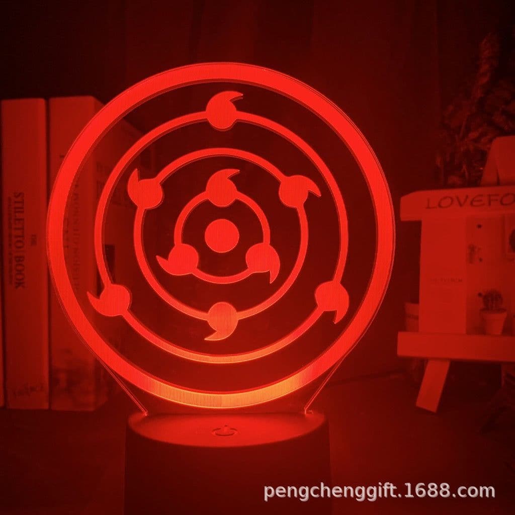 image-Naruto Itachi LED Night Light 3D Acrylic Lamp USB Touch Bedside