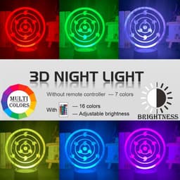 image-Naruto Itachi LED Night Light 3D Acrylic Lamp USB Touch Bedside