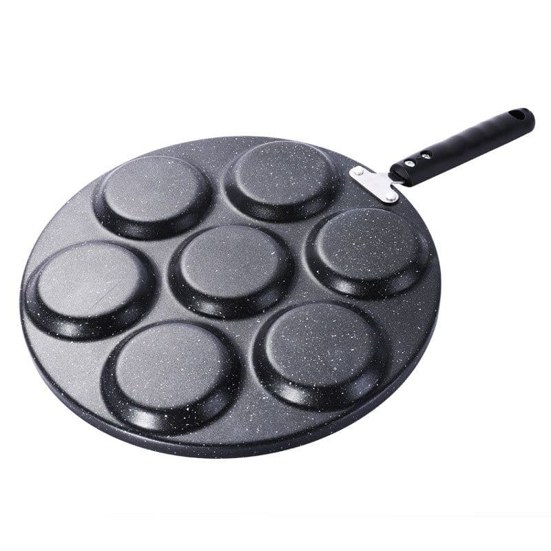 image-Non-Stick Aluminum 7-Hole Egg Pancake Pan