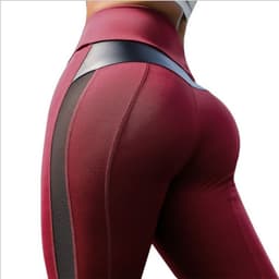 image-Women's Maternity Leggings Black Mesh Cropped Yoga Pants