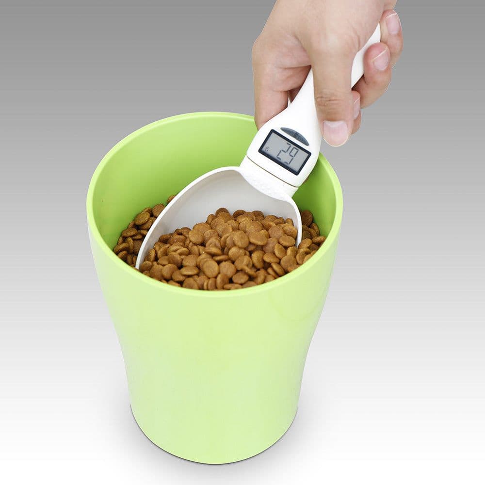 image-Electronic Pet Food Measuring Spoon Scale 800g Capacity for Dogs Cats