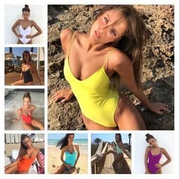 image-DresKini Women's One-Piece Swimsuit Solid Color Bikini 7618
