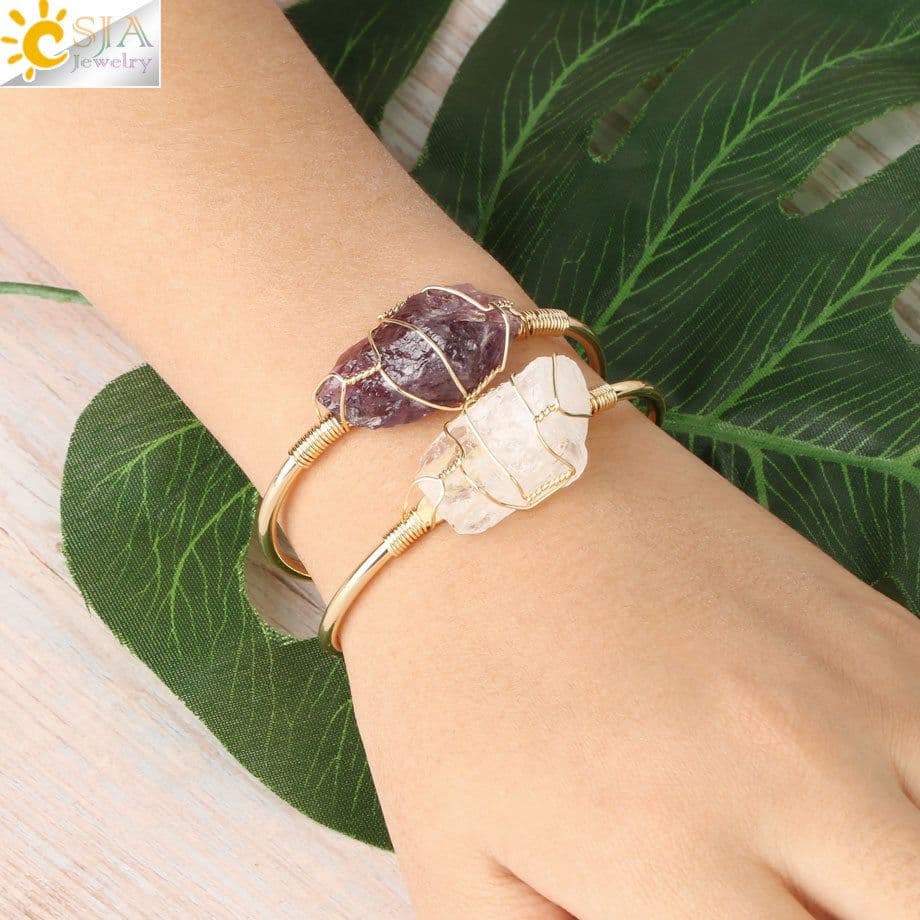 image-Women's Geometric Crystal Wrap Bracelet - European Style