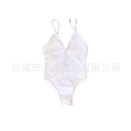 image-Women's Solid Color One-Piece Swimsuit with Chest Pad Style 7618
