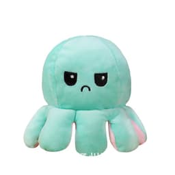 image-Reversible Octopus Plush Toy Double-Sided Expression Doll 10x20cm