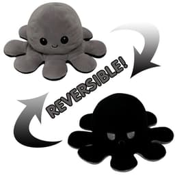 image-Reversible Octopus Plush Toy Double-Sided Expression Doll 10x20cm