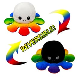 image-Reversible Octopus Plush Toy Double-Sided Expression Doll 10x20cm