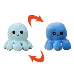 image-Reversible Octopus Plush Toy Double-Sided Expression Doll 10x20cm