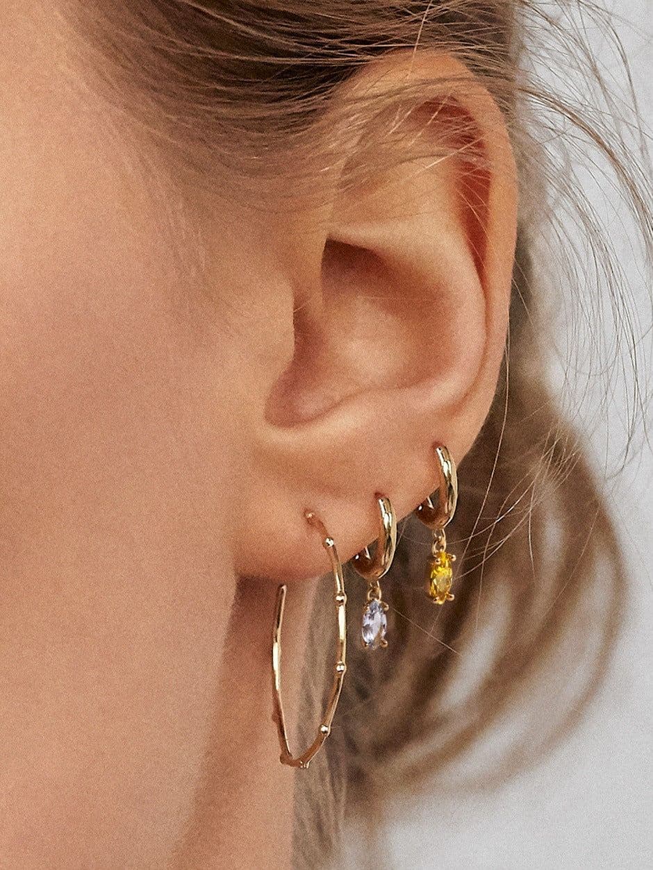 image-LUNA CHIAO Geometric Earrings Set - 6 Piece Alloy Crystal Women's