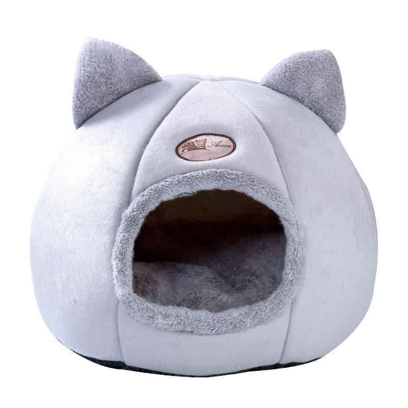 image-Cat Nest Bed Cloth Winter Warm Pet Kennel L 35x35x40cm