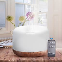 image-Kingdakang 500ml Ultrasonic Aroma Diffuser Humidifier Wood Grain